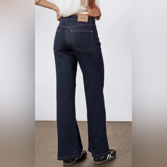 NEW Ruti The Petite Palazzo Jeans in Dark Ocean Wash - Picture 3 of 5